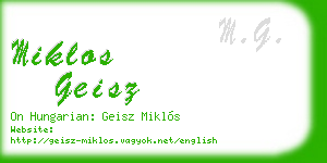 miklos geisz business card