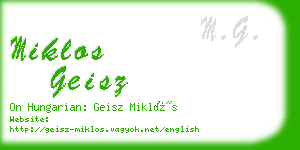 miklos geisz business card